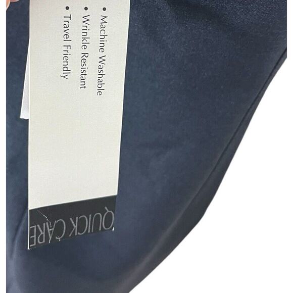 Jones Studio Separates Deep Blue Classic Sleeveless Dress 12 Sheath V-neck NWT - Picture 8 of 11